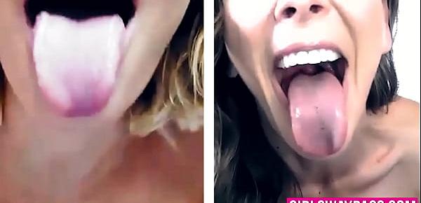  Cherie DeVille and Emma Hix have naughty fun on video chat